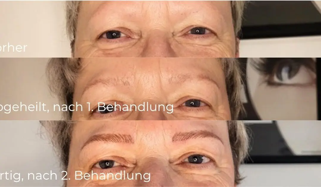 Permanent Make-up Augenbrauen: die Heilung Tag für Tag